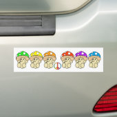 Magische paddenstoelen bumpersticker (Op auto)