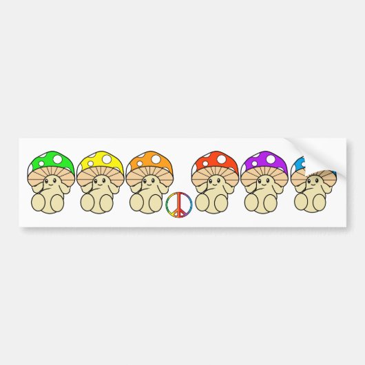 Magische paddenstoelen bumpersticker (Voorkant)