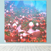 Magische Paddenstoelen Canvasprint Canvas Afdruk (Insitu (Houten vloer))