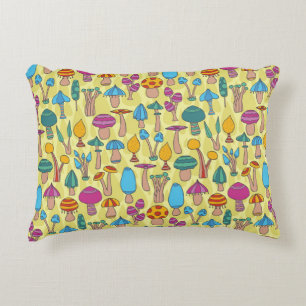 Magische paddenstoelen Doodle Naadloos Patroon Accent Kussen