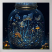 Magische paddenstoelen | Fantasy Digital Art Poster (Voorkant)