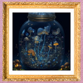 Magische paddenstoelen | Fantasy Digital Art Poster