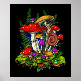 Magische paddenstoelen Fungi Poster