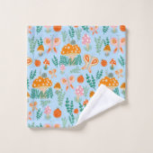 Magische paddenstoelen Kute Butterflies Slakken La Bad Handdoek (Wasdoekje)