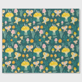 Magische paddenstoelen Kute Butterflies Slakken La Cadeaupapier (Vlak)