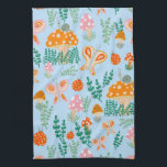 Magische paddenstoelen Kute Butterflies Slakken La Theedoek<br><div class="desc">Ik hoop dat je dit grillige patroon leuk vindt. Voeg je eigen tekst toe om deze aan te passen als je dat wilt. Bekijk mijn winkel voor meer overeenkomende objecten en andere patronen. Bedankt om met mij te winkelen!</div>