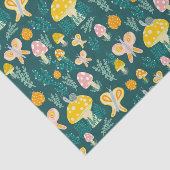 Magische paddenstoelen Kute Butterflies Slakken La Tissuepapier (Detail)