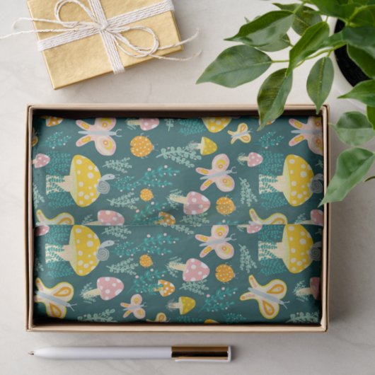 Magische paddenstoelen Kute Butterflies Slakken La Tissuepapier (Geschenk)