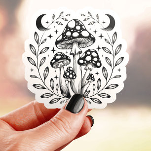 Magische Paddenstoelen Nacht Sticker