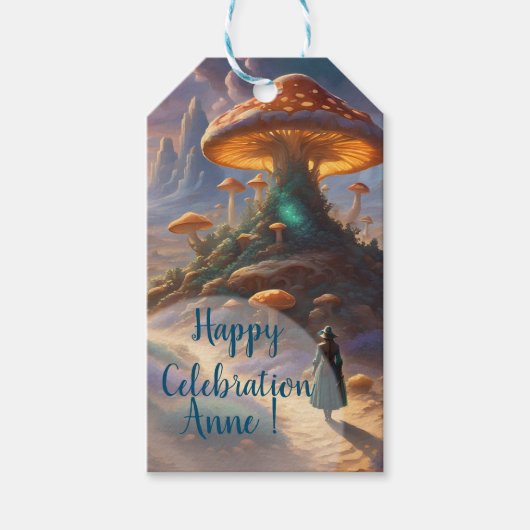 Magische Paddenstoelen Planeet Cadeaulabel (Voorkant)