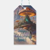 Magische Paddenstoelen Planeet Cadeaulabel (Achterkant)