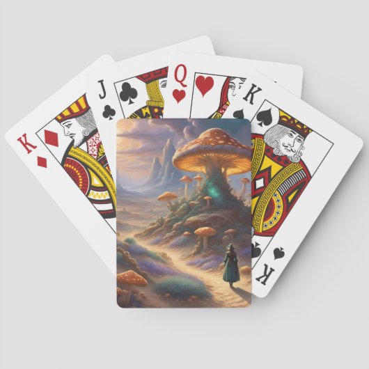 Magische Paddenstoelen Planeet Pokerkaarten (Achterkant)