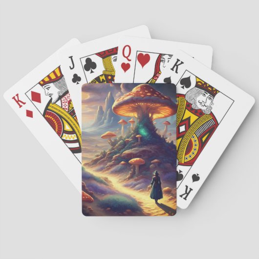 Magische Paddenstoelen Planeet Pokerkaarten (Achterkant)