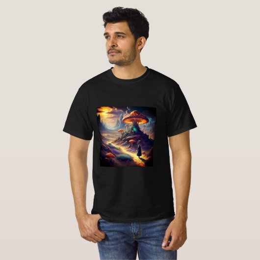 Magische Paddenstoelen Planeet T-shirt (Voorkant volledig)