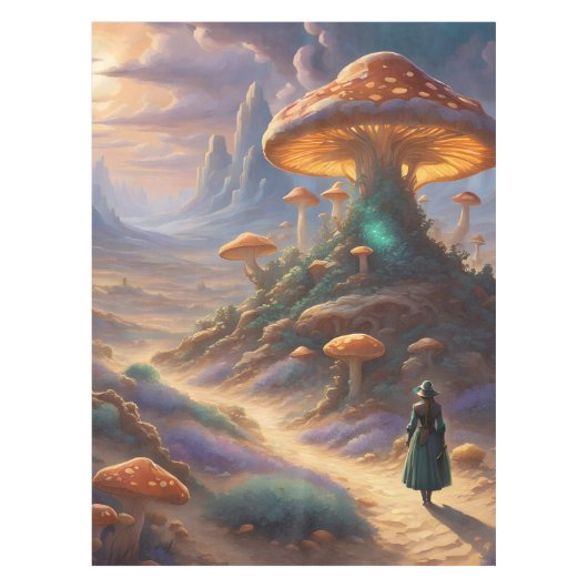 Magische Paddenstoelen Planeet Tafelkleed (Voorkant)