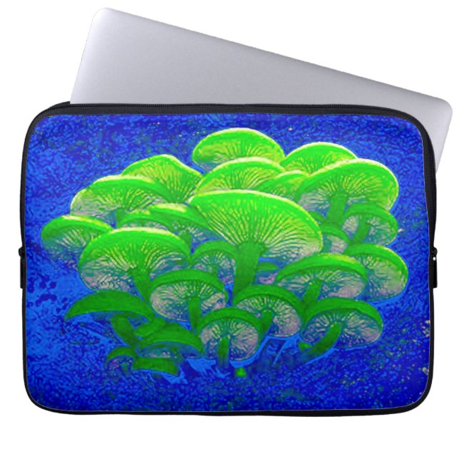 Magische paddenstoelen Psychedelic Digital Art Laptop Sleeve (Voorkant)