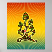 Magische paddenstoelen - psychedelisch poster (Voorkant)