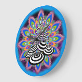 Magische paddenstoelen psychedelische wandklok. grote klok (Hoek)