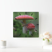 Magische paddenstoelen vierkante klok (Huis)