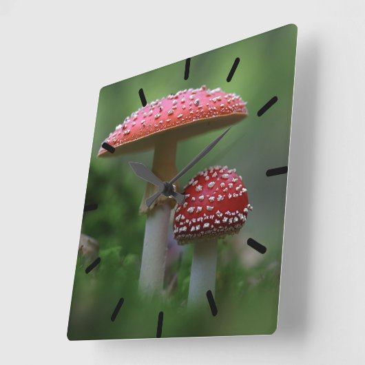 Magische paddenstoelen vierkante klok (Hoek)