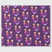 Magische paddenstoelen Waterverf Cadeaupapier (Vlak)