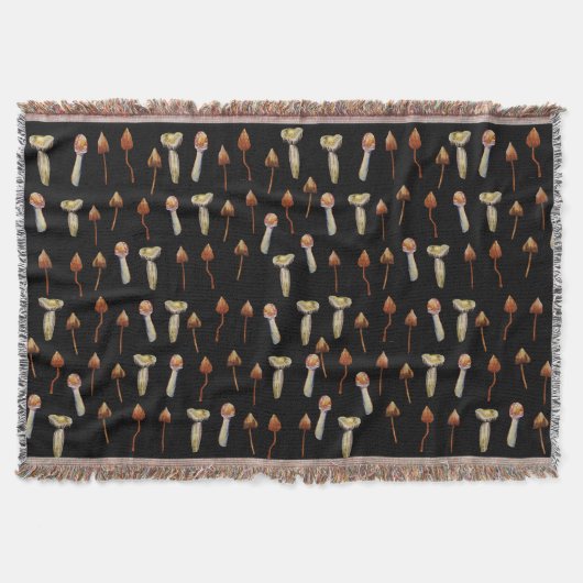 Magische paddenstoelen Waterverf Deken (Voorkant)