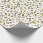 Magische paddenstoelen Waterverf Forest Pattern Gi Cadeaupapier (Hoek)
