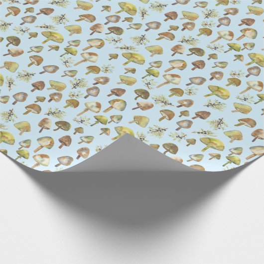 Magische paddenstoelen Waterverf Forest Pattern Gi Cadeaupapier (Hoek)