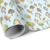 Magische paddenstoelen Waterverf Forest Pattern Gi Cadeaupapier (Rol Hoek)