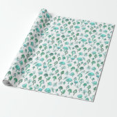 Magische paddenstoelen Waterverf Forest Pattern Gi Cadeaupapier (Uitgerold)