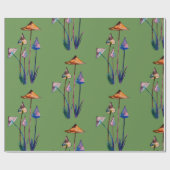 Magische paddenstoelen Waterverf Kunstwerkpapier Cadeaupapier (Vlak)