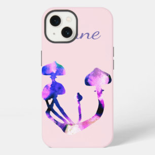 Magische Paddenstoelen Waterverf Paars Gepersonali iPhone 13 Hoesje
