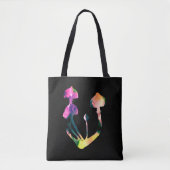 Magische paddenstoelen Waterverf Paarse kunst Tote Bag (Voorkant)