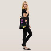 Magische paddenstoelen Waterverf Paarse kunst Tote Bag (Op model)