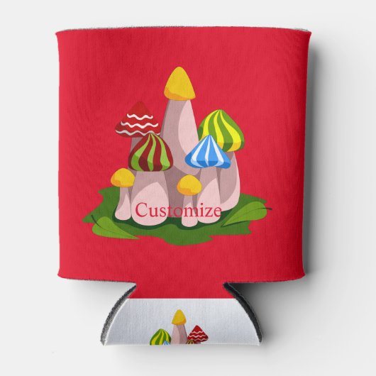 Magische paddenstoelkathedraal Thunder_Cove Blikjeskoeler (Voorkant)