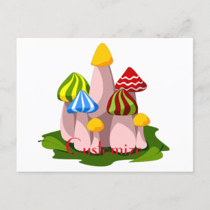 Magische paddenstoelkathedraal Thunder_Cove Briefkaart