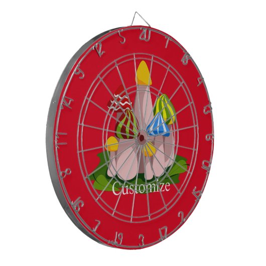 Magische paddenstoelkathedraal Thunder_Cove Dartbord (Voorkant Links)
