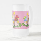 Magische paddenstoelkathedraal Thunder_Cove Matglas Bierpul (Voorkant rechts)