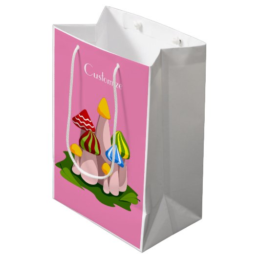 Magische paddenstoelkathedraal Thunder_Cove Medium Cadeauzakje (Voorkant Gekanteld)