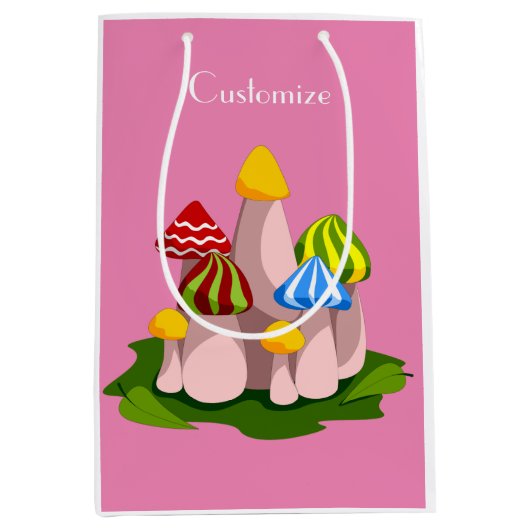 Magische paddenstoelkathedraal Thunder_Cove Medium Cadeauzakje (Voorkant)