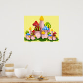 Magische paddenstoelkathedraal Thunder_Cove Poster (Keuken)