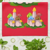 Magische paddenstoelkathedraal Thunder_Cove Theedoek (Gevouwen)