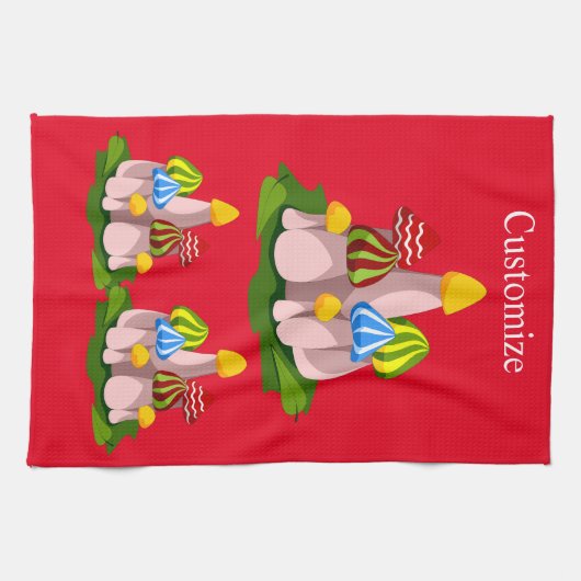 Magische paddenstoelkathedraal Thunder_Cove Theedoek (Horizontaal)