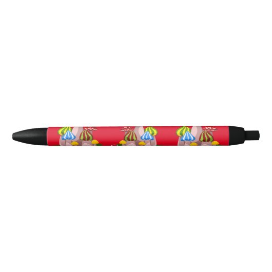 Magische paddenstoelkathedraal Thunder_Cove Zwarte Inkt Pen (Voorkant)