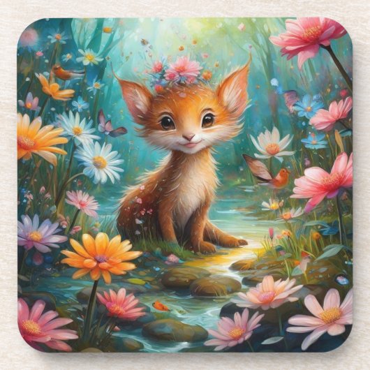 Magische paddestoelen bier onderzetter (Voorkant)