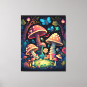 Magische paddestoelen canvas afdruk (Voorkant)