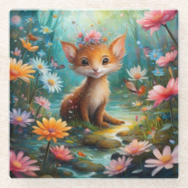 Magische paddestoelen glazen onderzetter