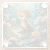 Magische paddestoelen glazen onderzetter (Achterkant)