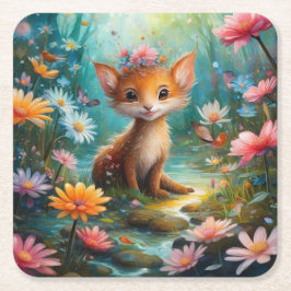 Magische paddestoelen kartonnen onderzetters