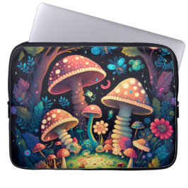 Magische paddestoelen laptop sleeve